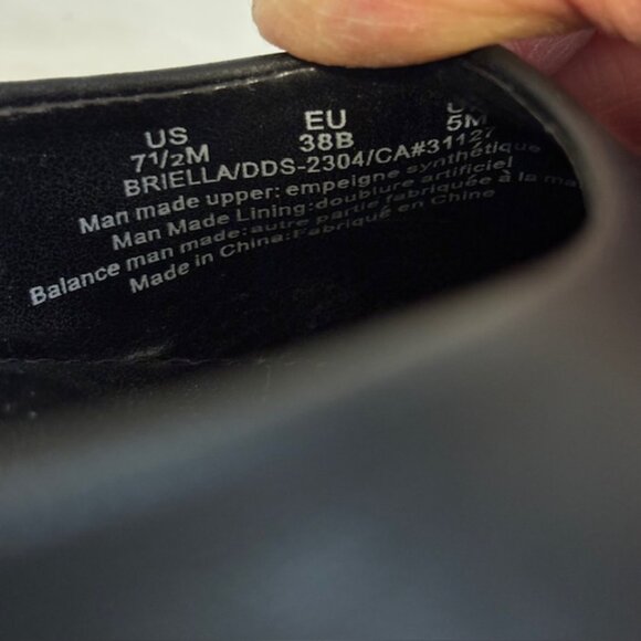 DKNY Briella Black Platform Block Heel Ankle Strap Pump Size 7.5M - Picture 9 of 12